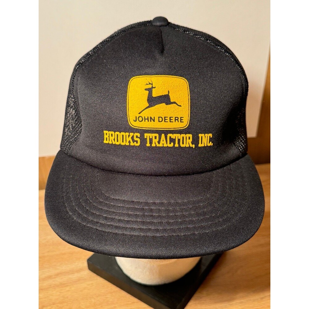 Vintage John Deere Brooks Tractor Inc. Trucker Mesh Snapback Hat